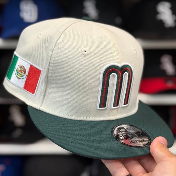 New Era Mexico WBC World Baseball Classic 9FIFTY Snapback Ivory/Green - Picture 1 of 4